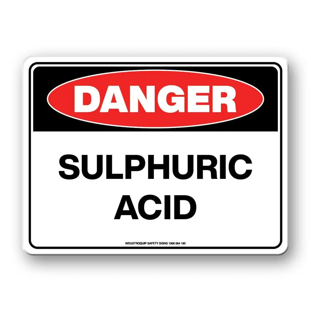 Danger Sign - Sulphuric Acid Industroquip