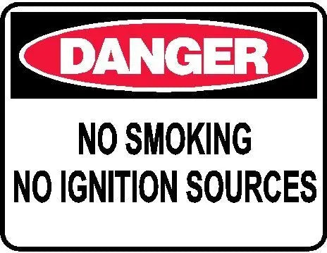 Danger Sign - No Smoking No Ignition Sources Industroquip