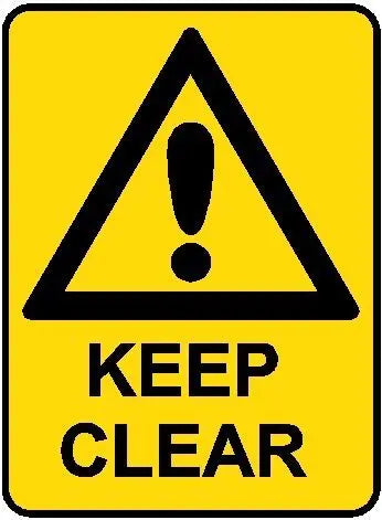 Hazard Sign - Keep Clear Industroquip
