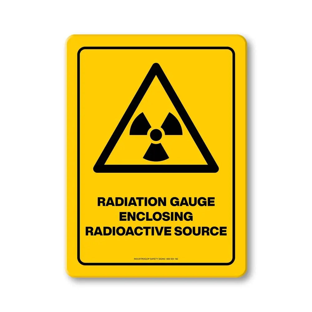 Hazard Sign - Radiation Gauge Enclosing Radioactive Source Industroquip