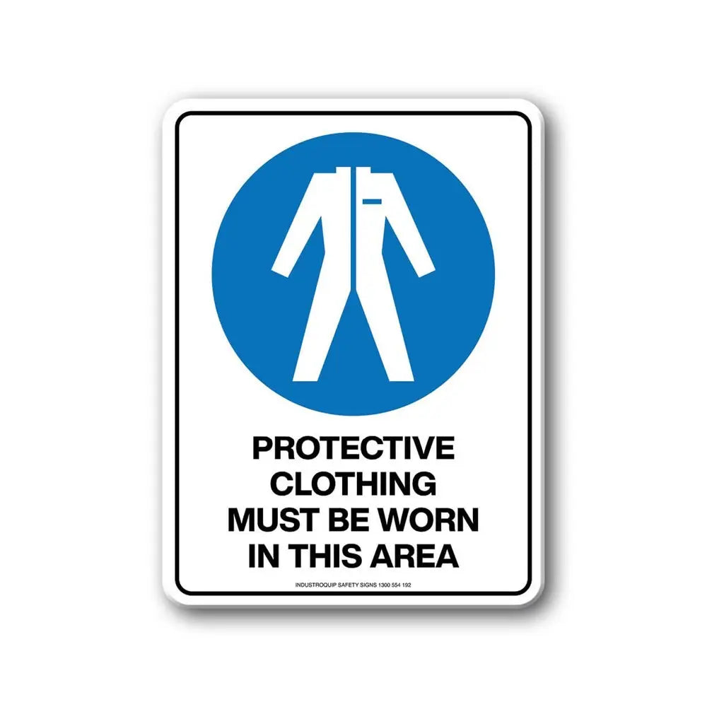 Mandatory Sign - Protective Clothing Must Be Worn In This Area Industroquip