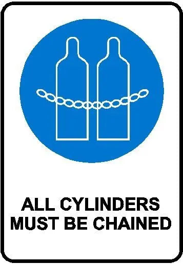 Mandatory Sign - All Cylinders Must Be Chained Industroquip