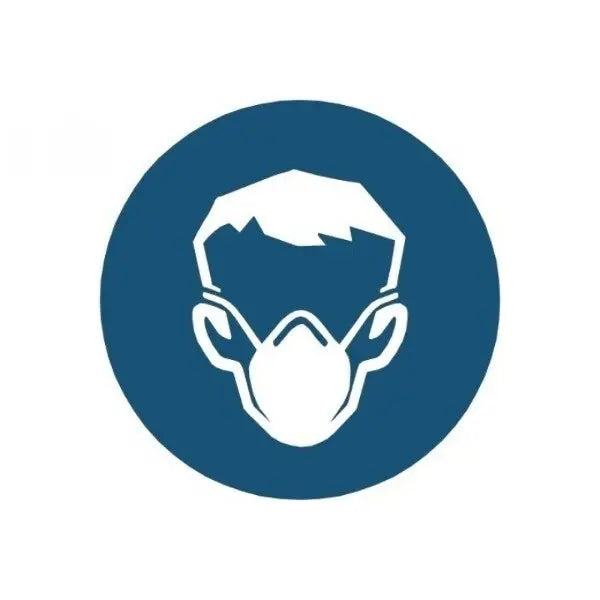 Dust Mask Respirator Mandatory Decal Sticker 100mm Industro