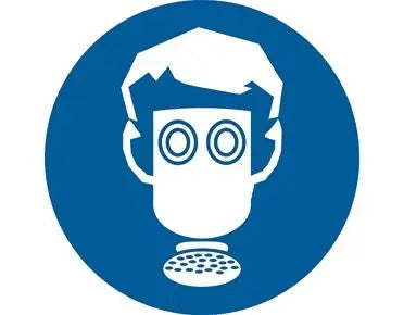 Full Face Respirator Mandatory Decal - 100mm Industroquip