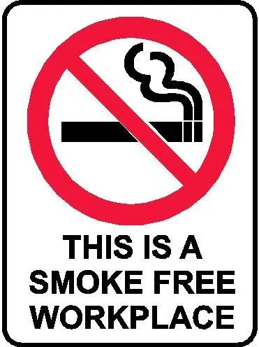 Prohibition Sign - This Is A Smoke Free Workplace Industroquip