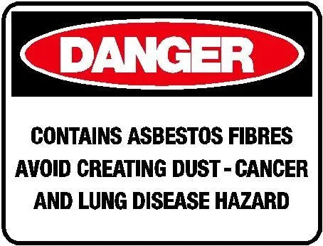 Danger Sign - Contains Asbestos Fibres Industroquip