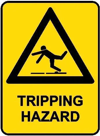 Hazard Sign - Tripping Hazard Industroquip
