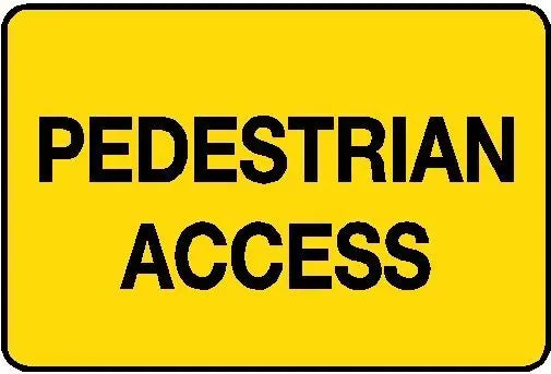 Hazard Sign - Pedestrian Access Industroquip