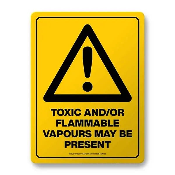 Warning Sign - Toxic And Flammable Vapours Industroquip