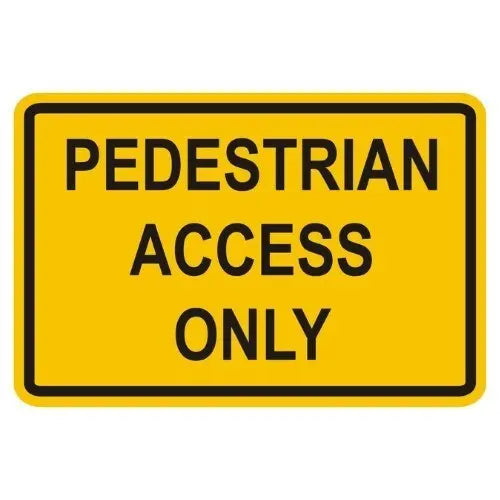 Hazard Sign - Pedestrian Access Only Sign Industroquip