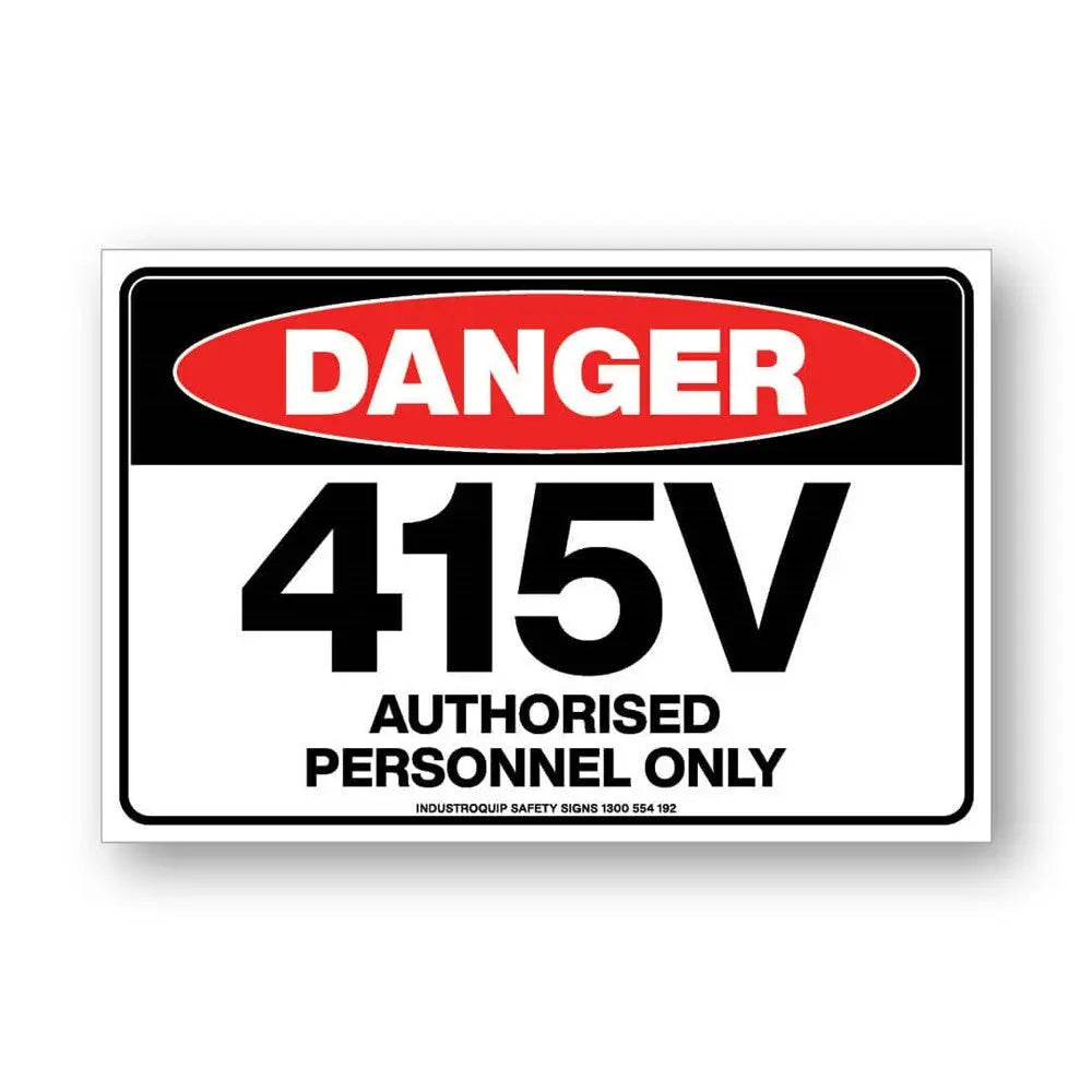Danger 415 Volt Stickers - Pack of 10 Industro