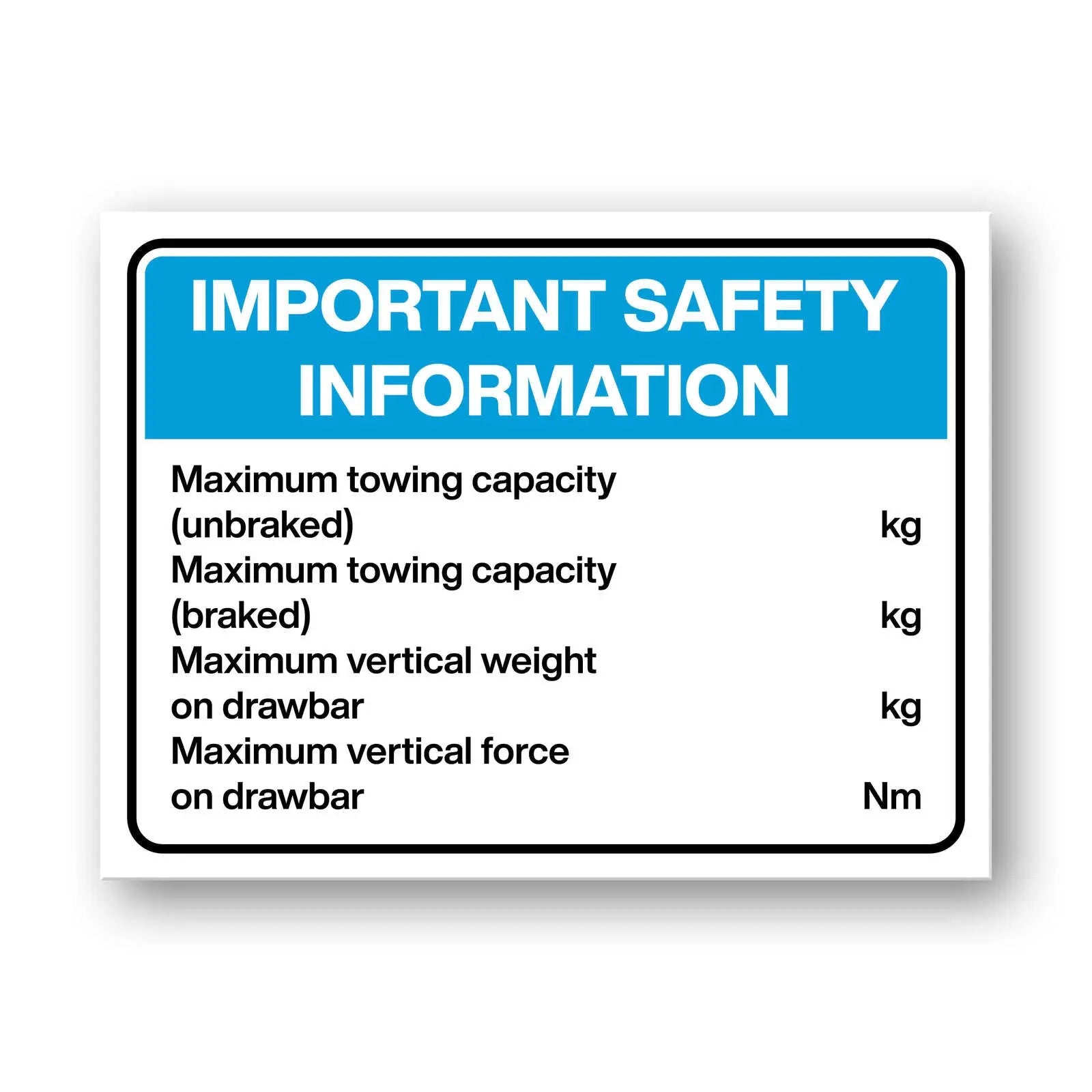 Important Safety Info Stickers - Pack of 10 Industro