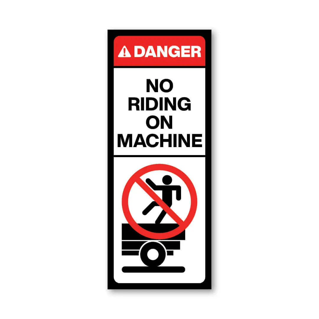 No Riding Equipment Stickers - Pack of 10 Industroquip