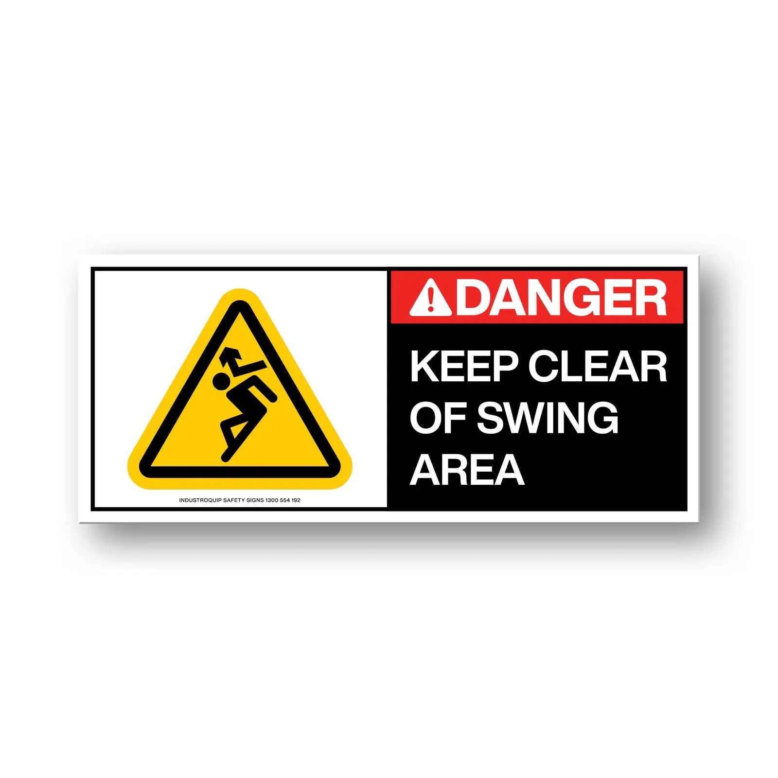 Keep Clear of Swing Area Stickers - Pack of 10 Industroquip