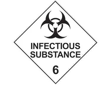 Infectious Substance 6 Diamond Sign Industroquip