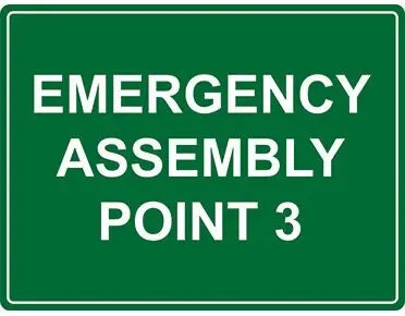 Emergency Assembly Point Number 3 Sign Industroquip