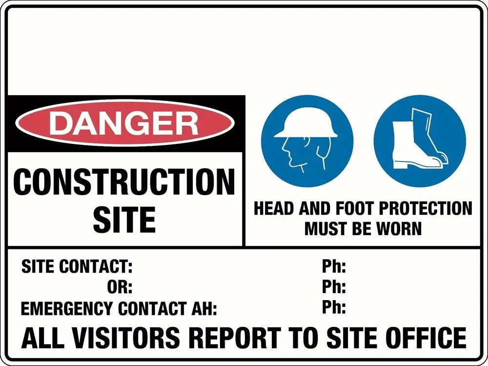 Construction Site Sign - Information Multi Sign Industroquip