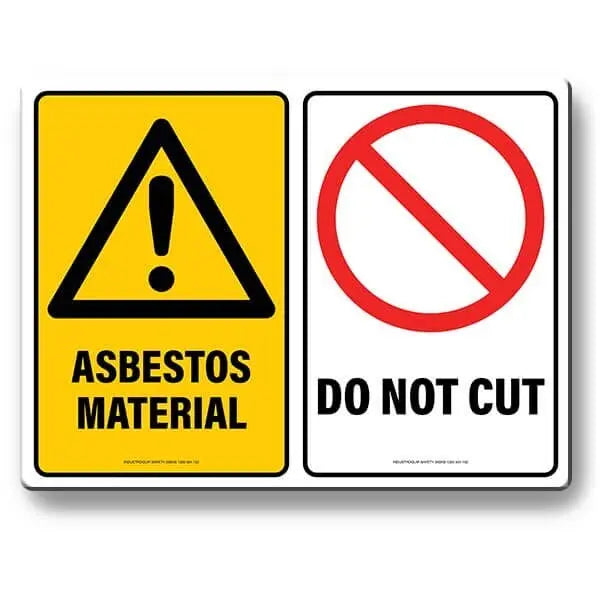 Multi Safety Sign - Asbestos Material / Do Not Cut Industroquip