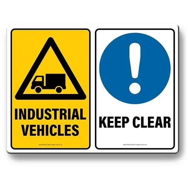 Multi Safety Sign - Industrial Vehicles / Keep Clear Industroquip