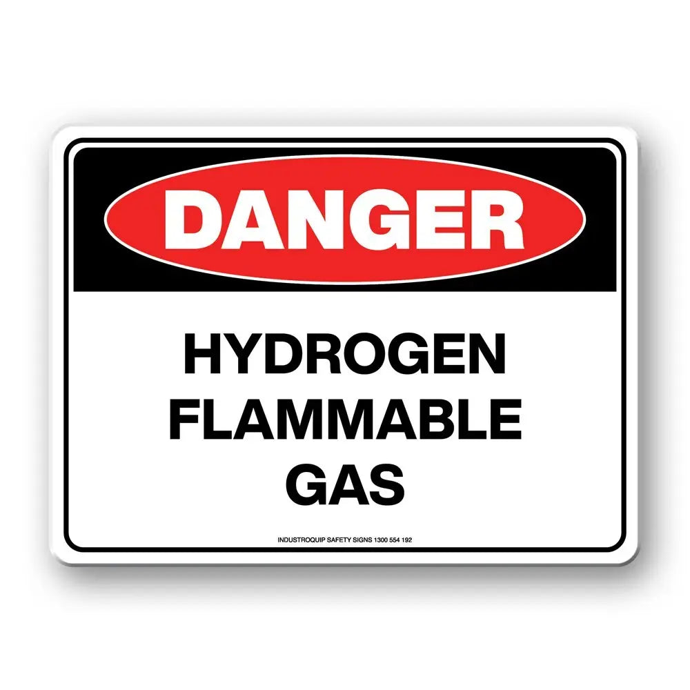 Danger Sign - Hydrogen Flammable Gas Industroquip