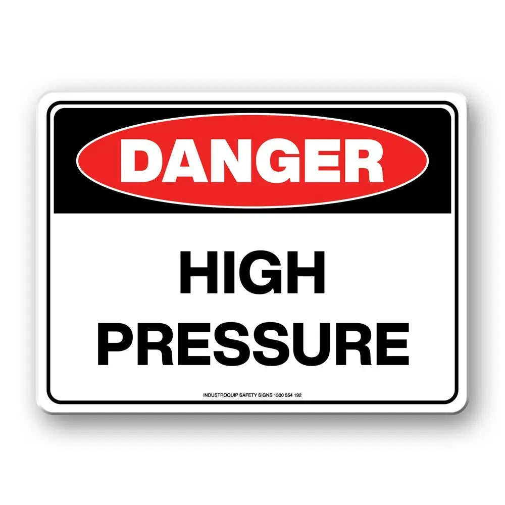 Danger Sign - High Pressure Industroquip