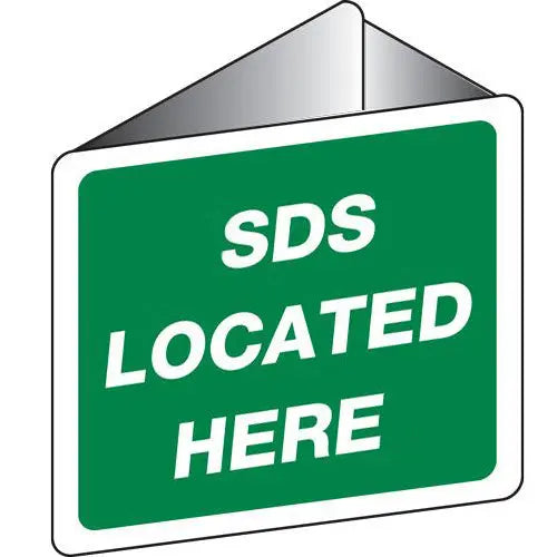 3D Wall Sign - SDS Located Here Industroquip