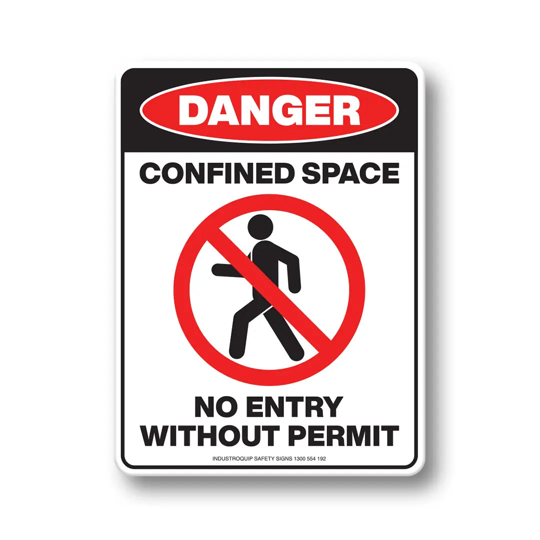 Danger Confined Space Safety Sticker - Pack of 10 Industroquip