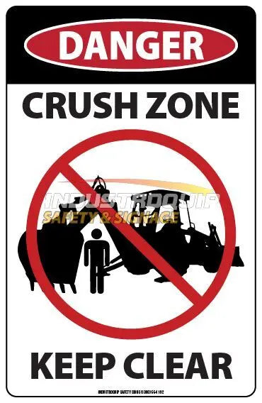 Backhoe Crush Zone (Left) Sticker Industroquip