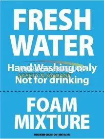 Fresh Water/ Foam Mixture Safety Sticker Industroquip