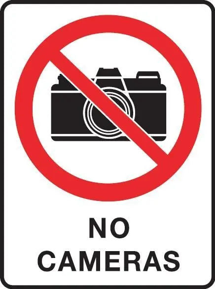 No Cameras Prohibition Sign | AS/NZS 1319 Safety Signs | Industro Australia