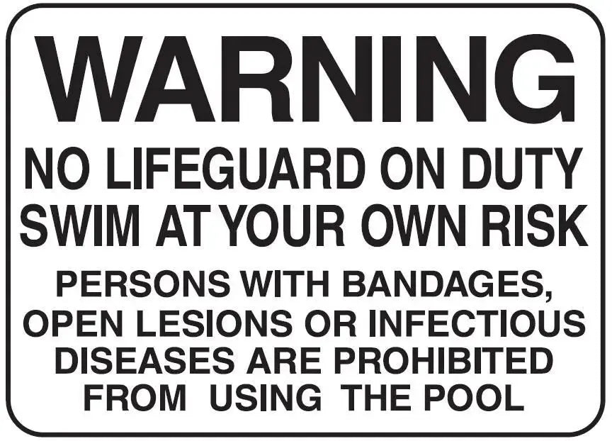No Life Guard On Duty | AS/NZS 1319 Safety Signs | Industro Australia