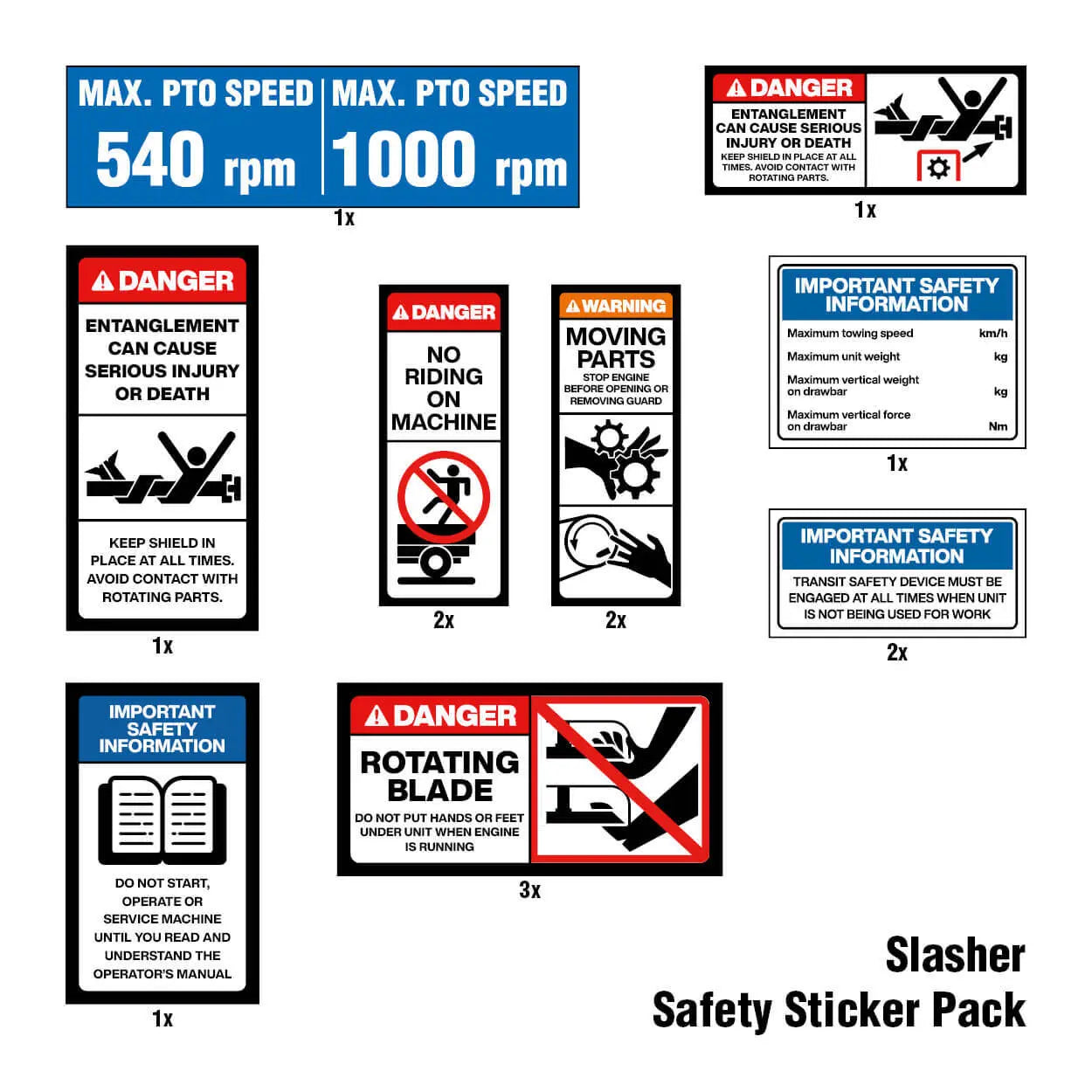 Slasher Safety Sticker Pack Industroquip