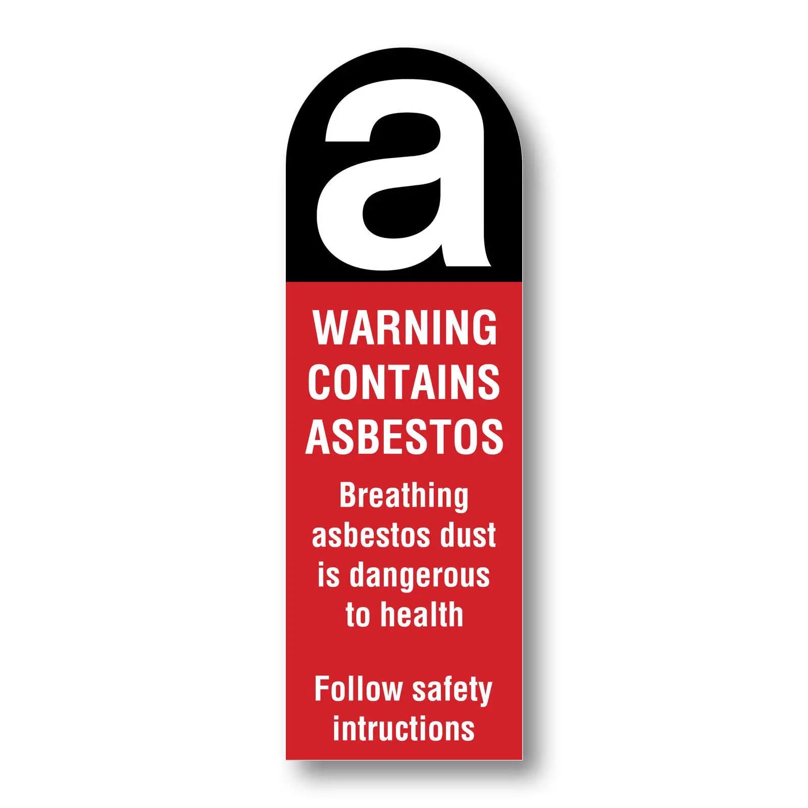 Warning Contains Asbestos Decals - Pack of 10 Industroquip