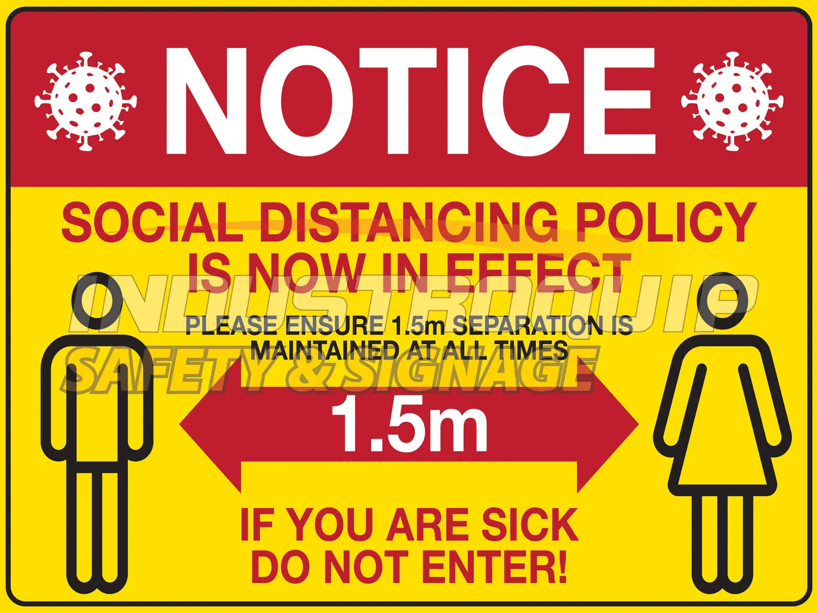 Social Distancing Safety Sign Industroquip