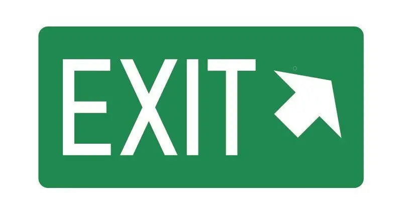 Exit Sign Arrow Top Right Industro
