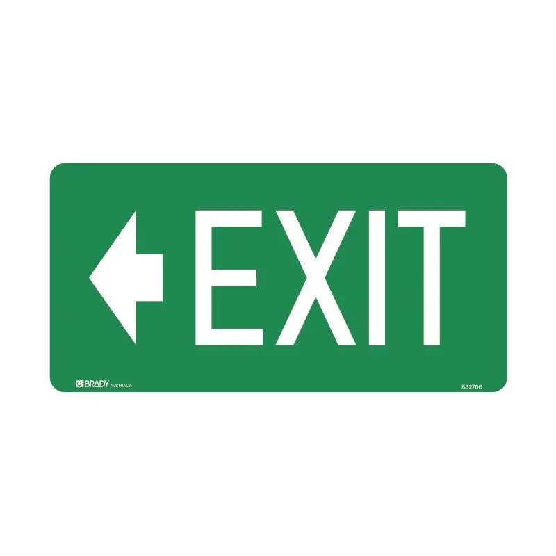 Exit Sign Arrow Left Industroquip