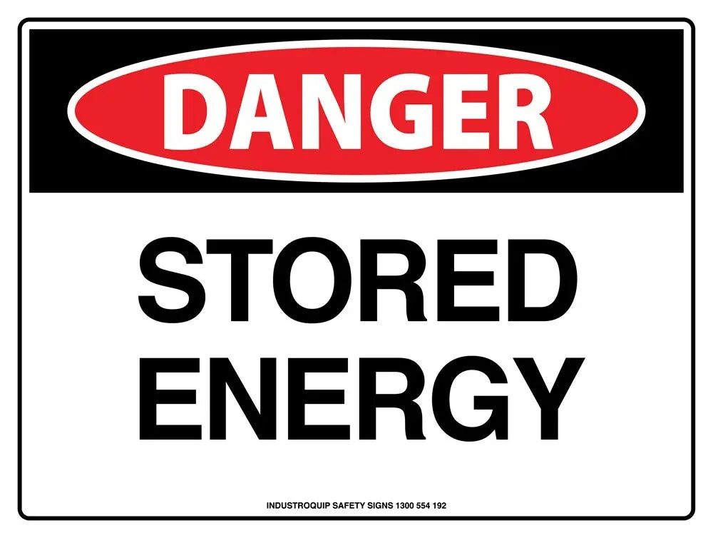 Danger Sign - Stored Energy Industro