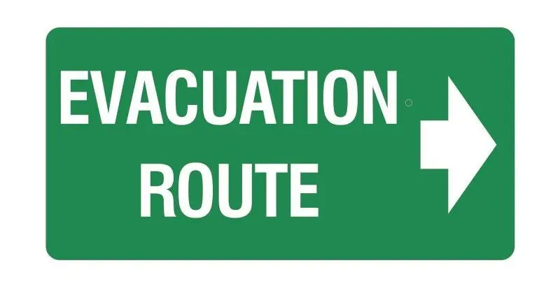 Luminous Evacuation Route Arrow Right Sign Industroquip