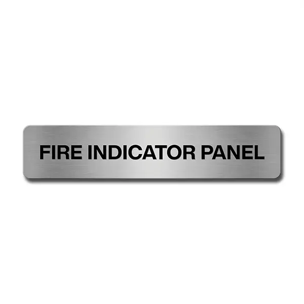 Brushed Aluminium Fire Indicator Panel Door Sign Industroquip