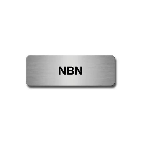 Brushed Aluminium NBN Door Sign Industroquip