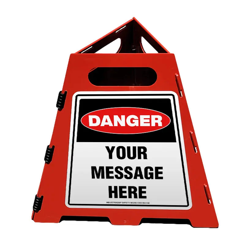 Collapsble Pyramid Sign - Your Message Here (Customise) Industro