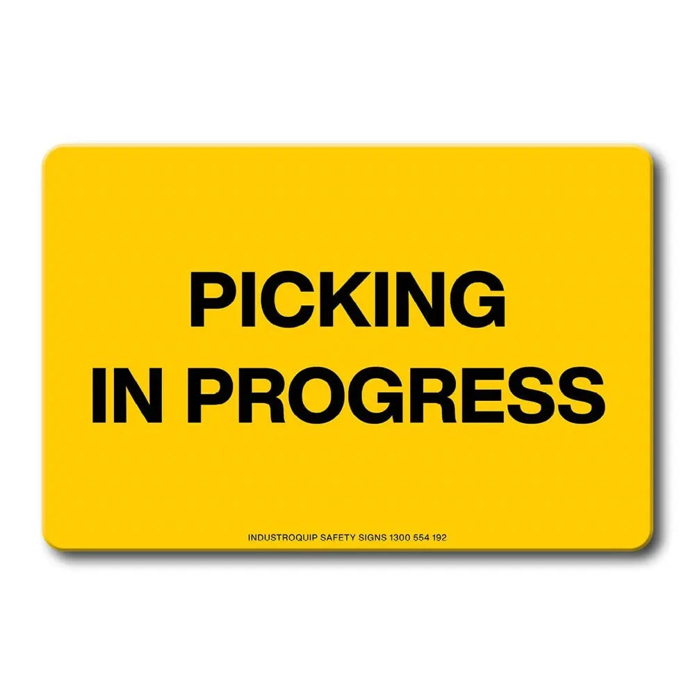 Swing Stand Sign Only - Picking In Progress Industroquip