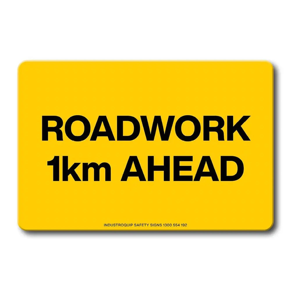 Swing Stand Sign Only - Roadwork 1KM Ahead Industroquip