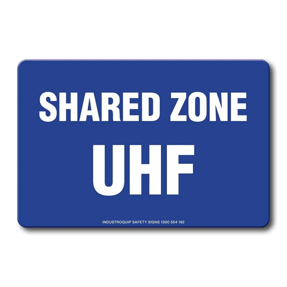 Swing Stand Sign Only - Shared Zone UHF Industroquip