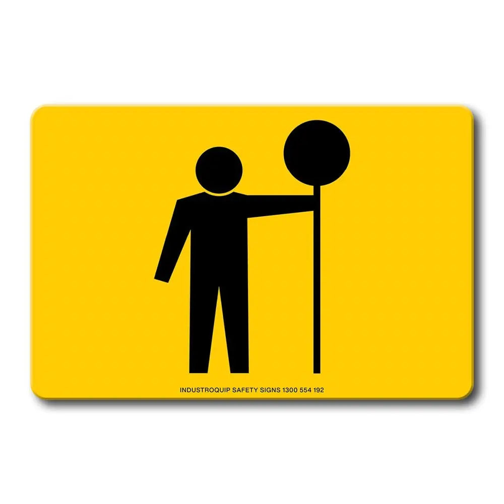 Swing Stand Sign Only - Traffic Controller (Yellow) Industroquip
