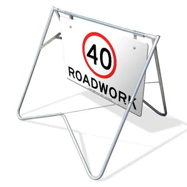 Swing Stand & Sign - 40km/h Speed Limit Roadwork - 1200 x 900mm Industroquip
