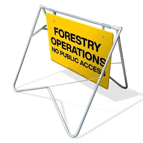 Swing Stand & Sign - Forestry Operations No Public Access Industroquip