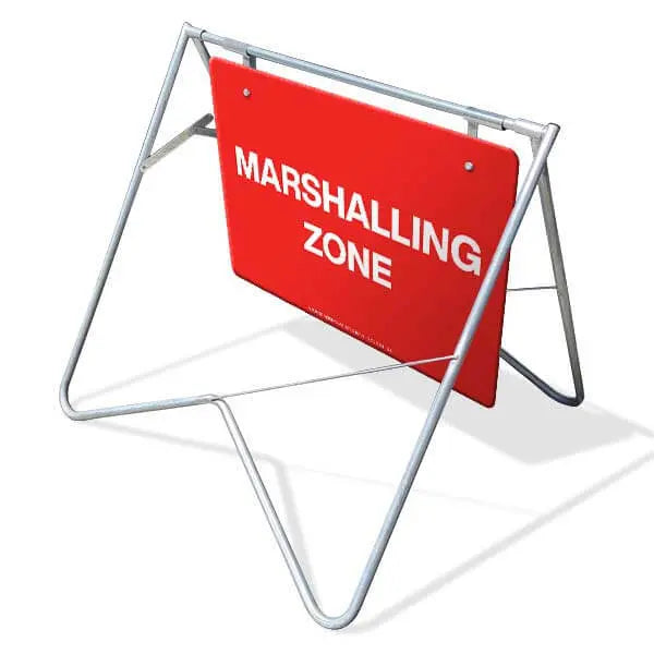 Swing Stand & Sign - Marshalling Zone - 900 x 600mm Industroquip