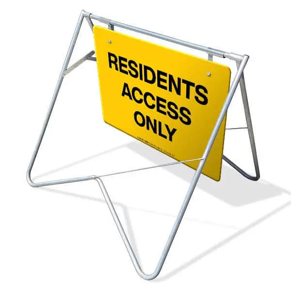Swing Stand & Sign - Residents Access Only - 900 x 600mm Industroquip