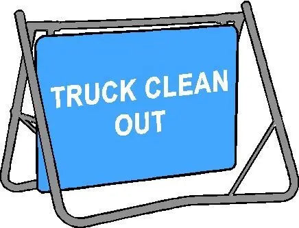 Swing Stand & Sign - Truck Clean Out - 900 x 600mm Industroquip